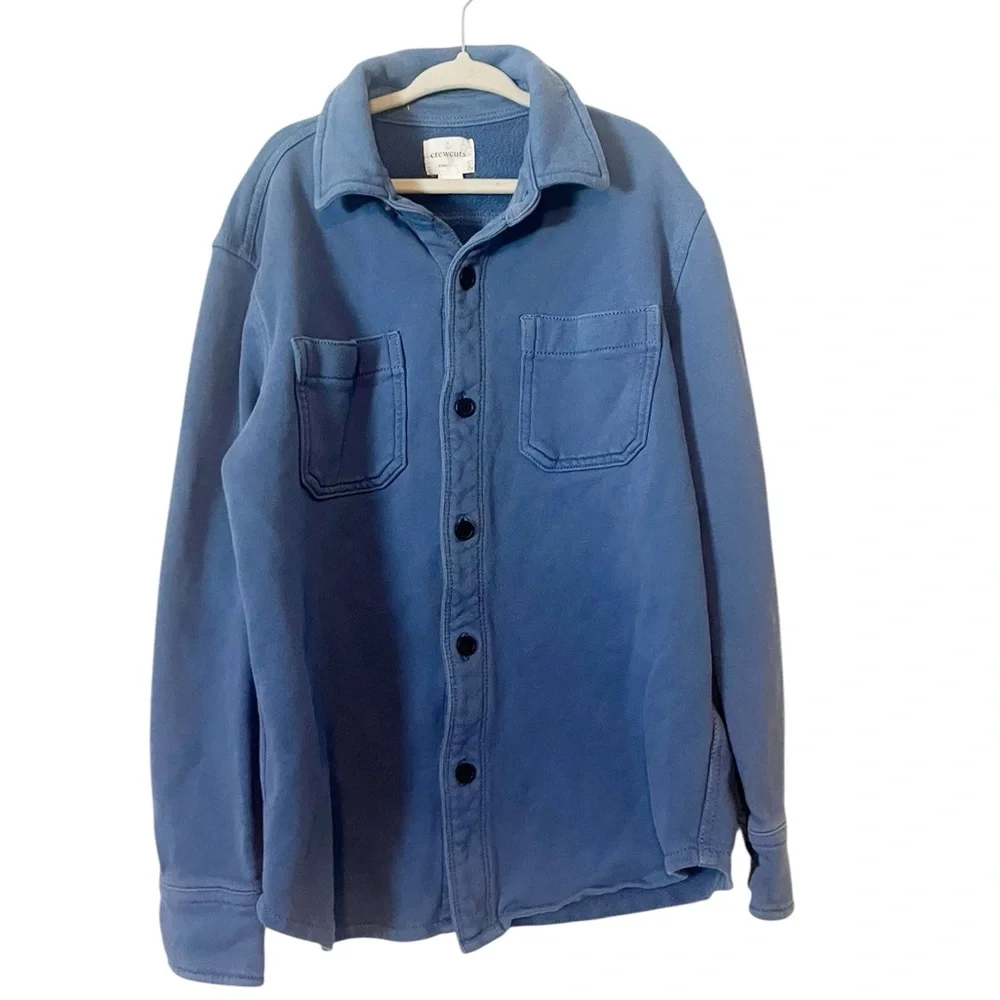 Crewcuts J.Crew Blue Kids’ Cotton Button Down Jacket Size Medium‎